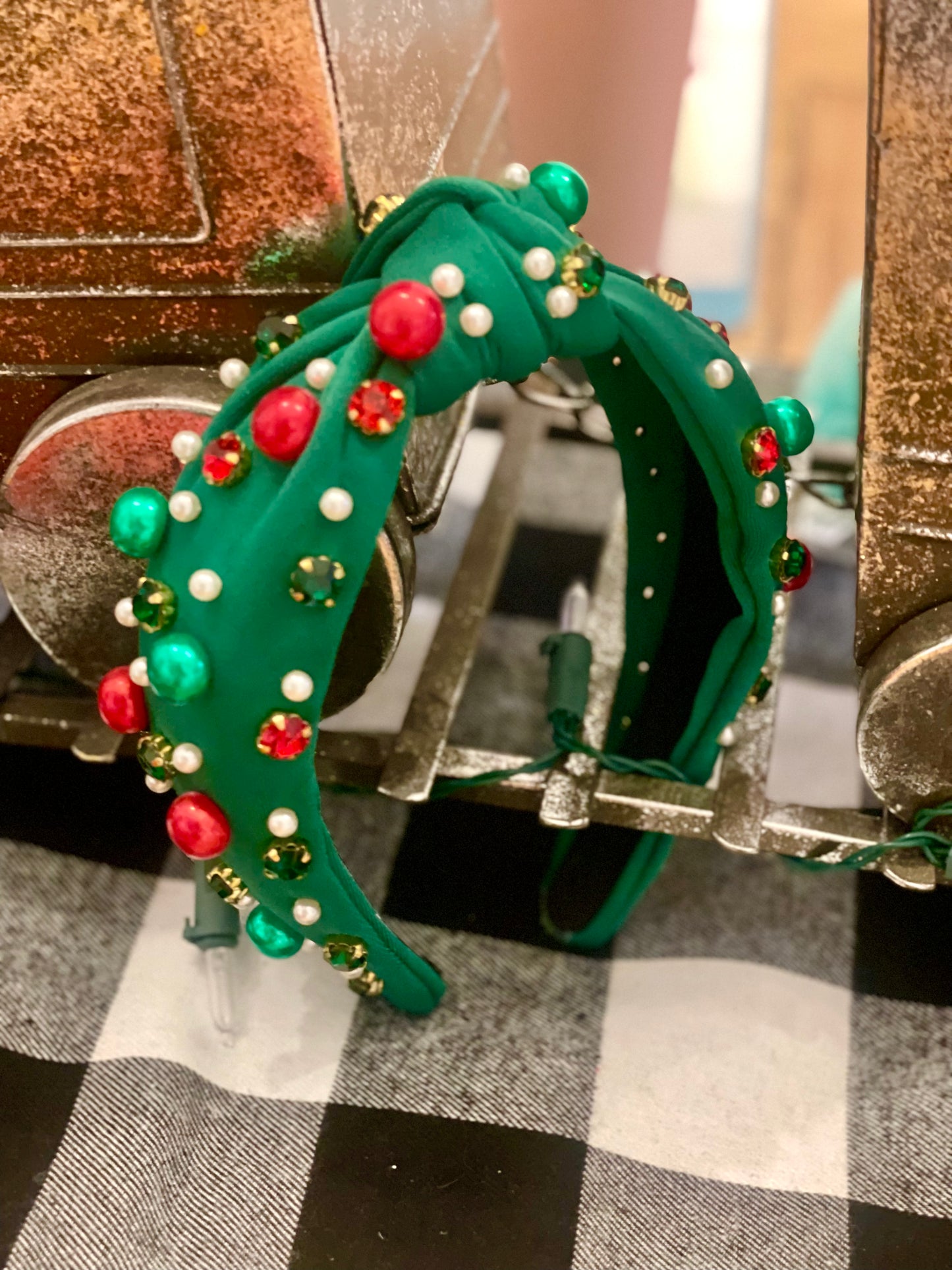 Red and Green Headband