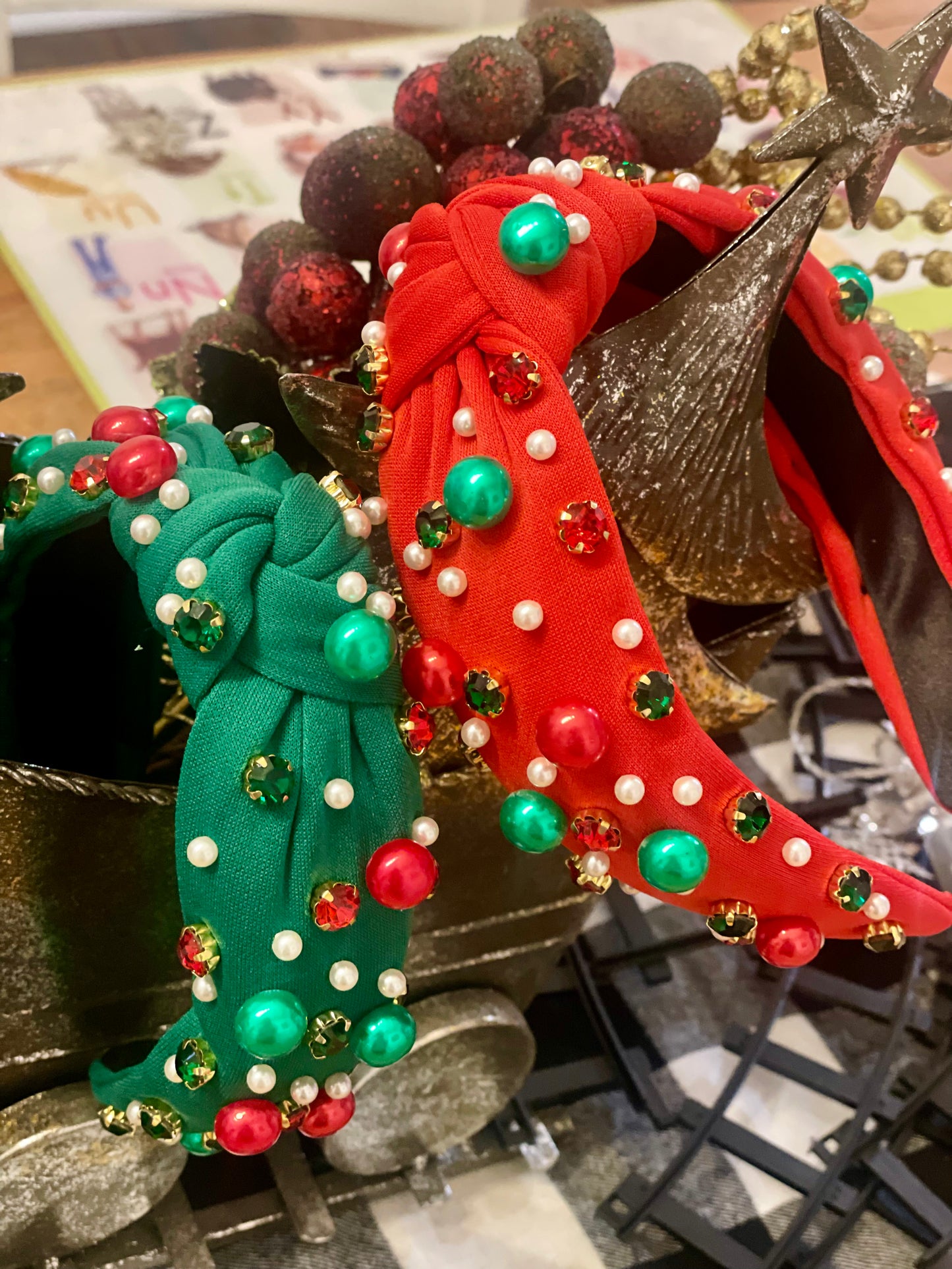 Red and Green Headband
