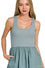 Zenana Combined knit & woven dress with pocket
