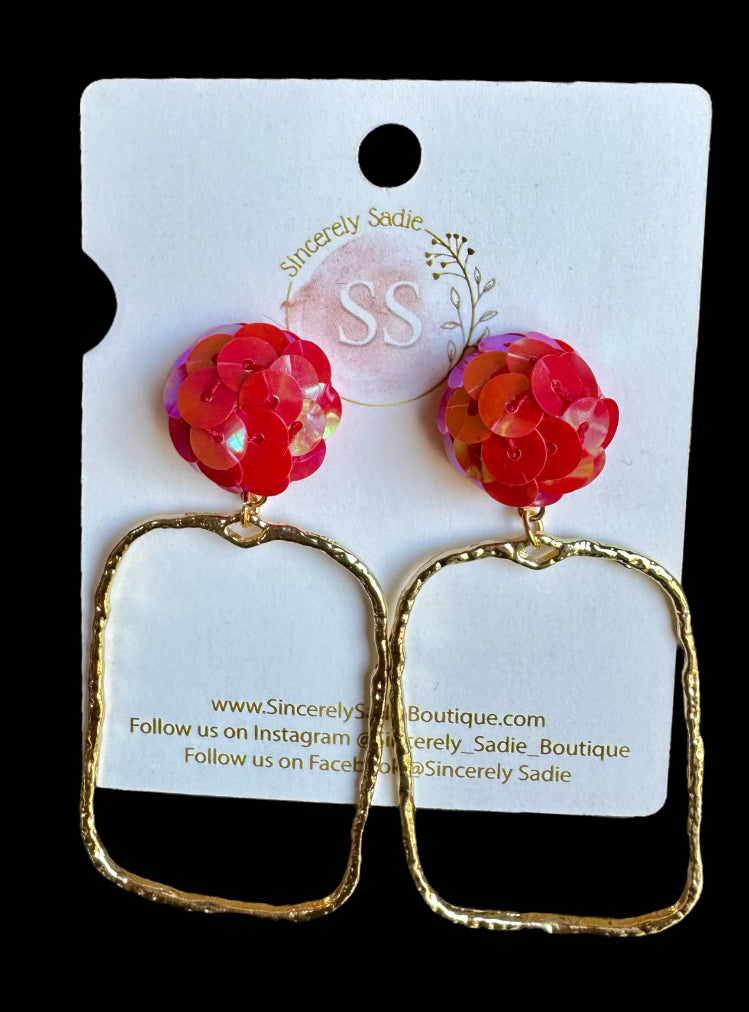 Sequin Top Earrings