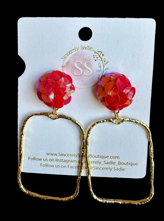 Sequin Top Earrings