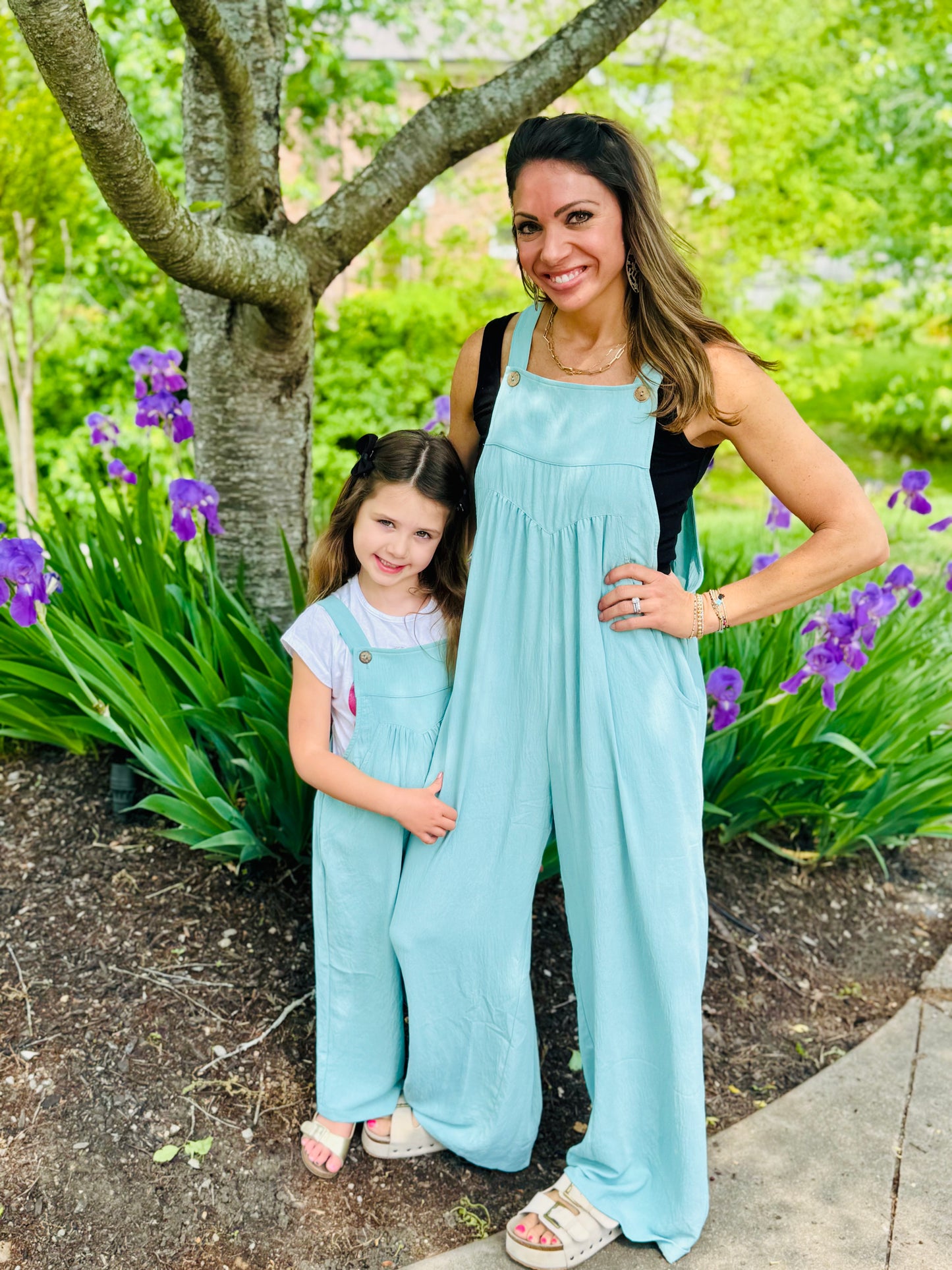 AQUATIC MINT OVERALLS -KID