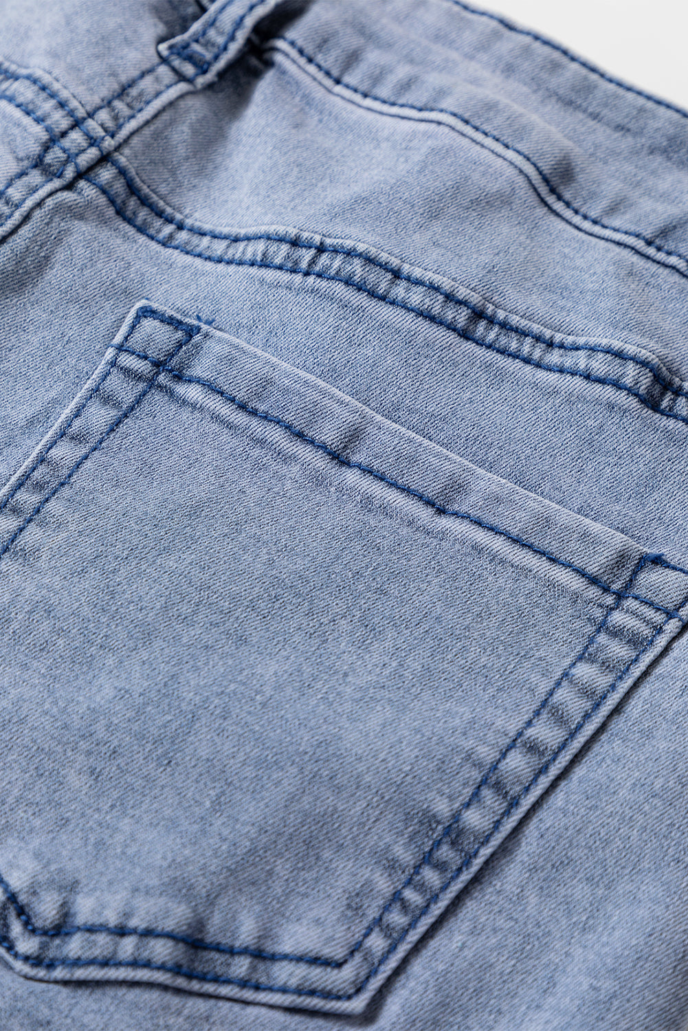 7-10 day ETA Beau Blue High Waist Button Zip Fly Bell Bottom Jeans