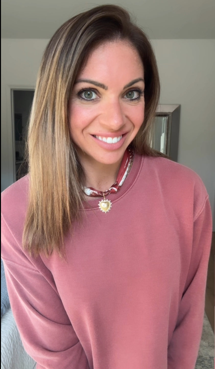 Rust Beige Scarf Necklace