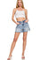Zenana Distressed hem denim shorts