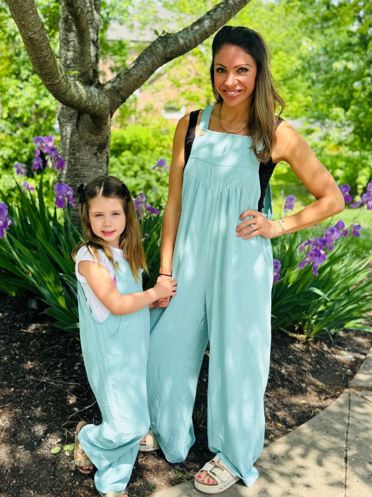 AQUATIC MINT OVERALLS-Adult