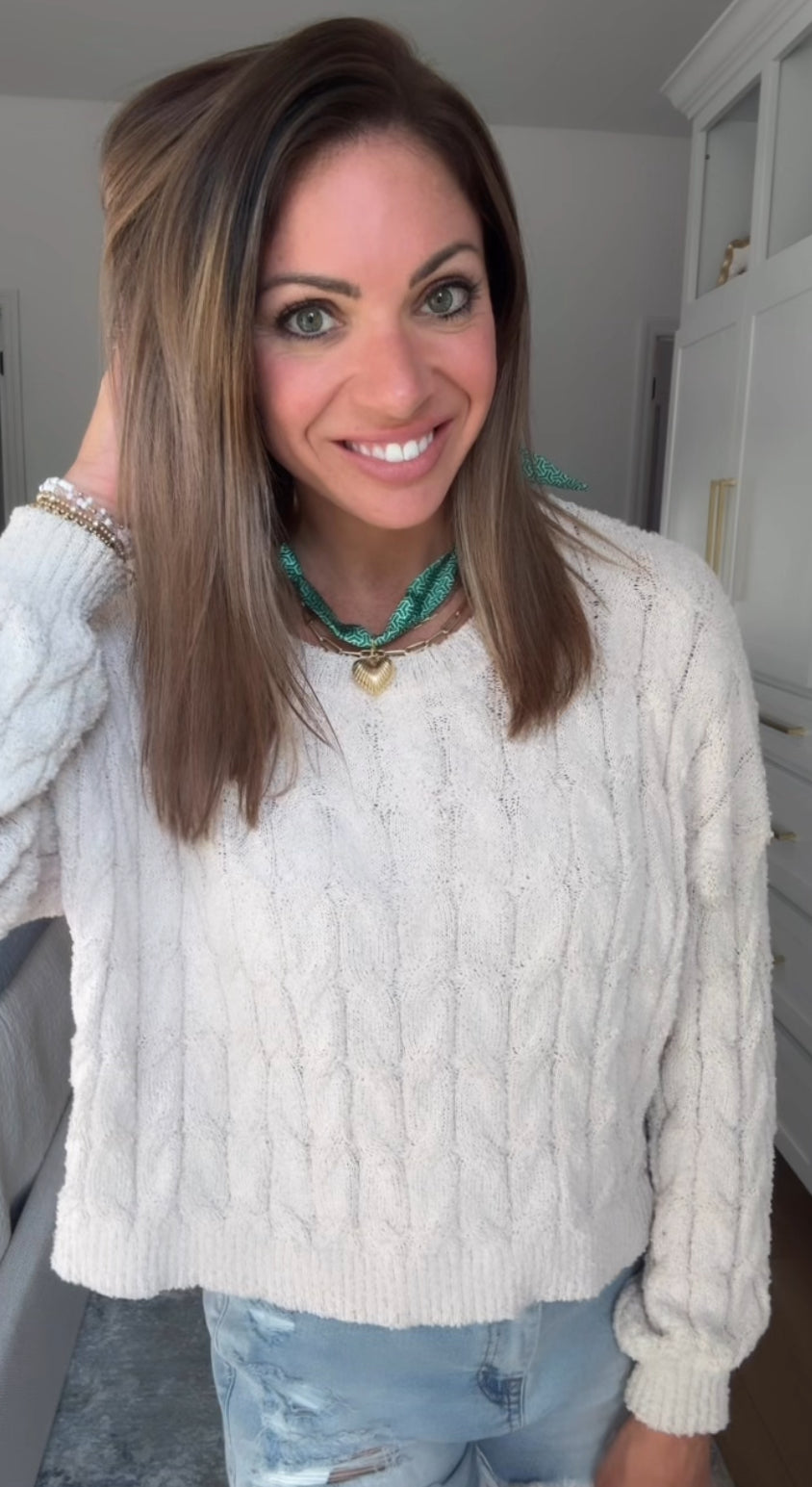 Green Serafina Scarf Necklace