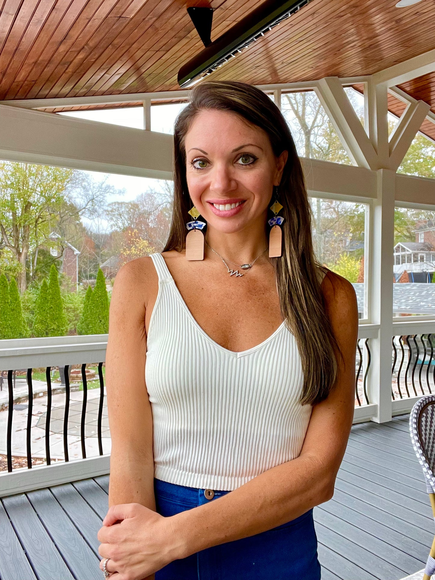 Wooden Leslie Earrings