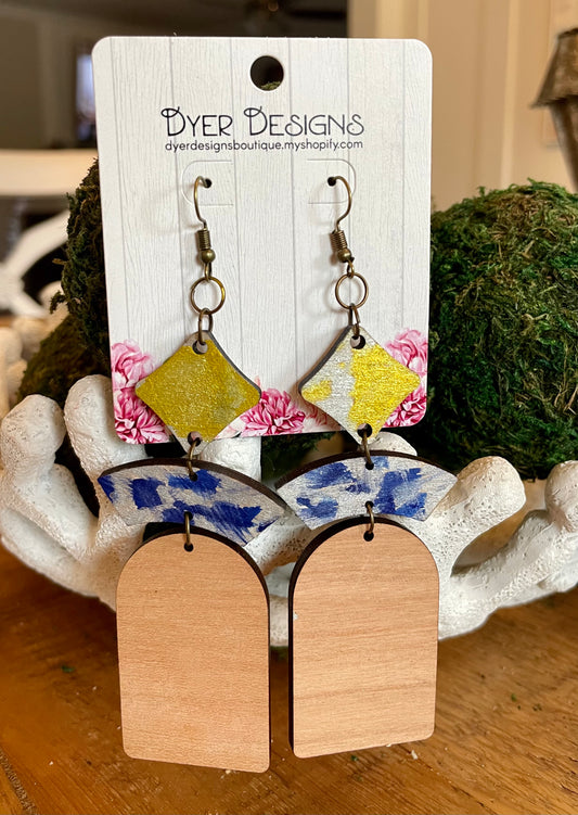 Wooden Leslie Earrings