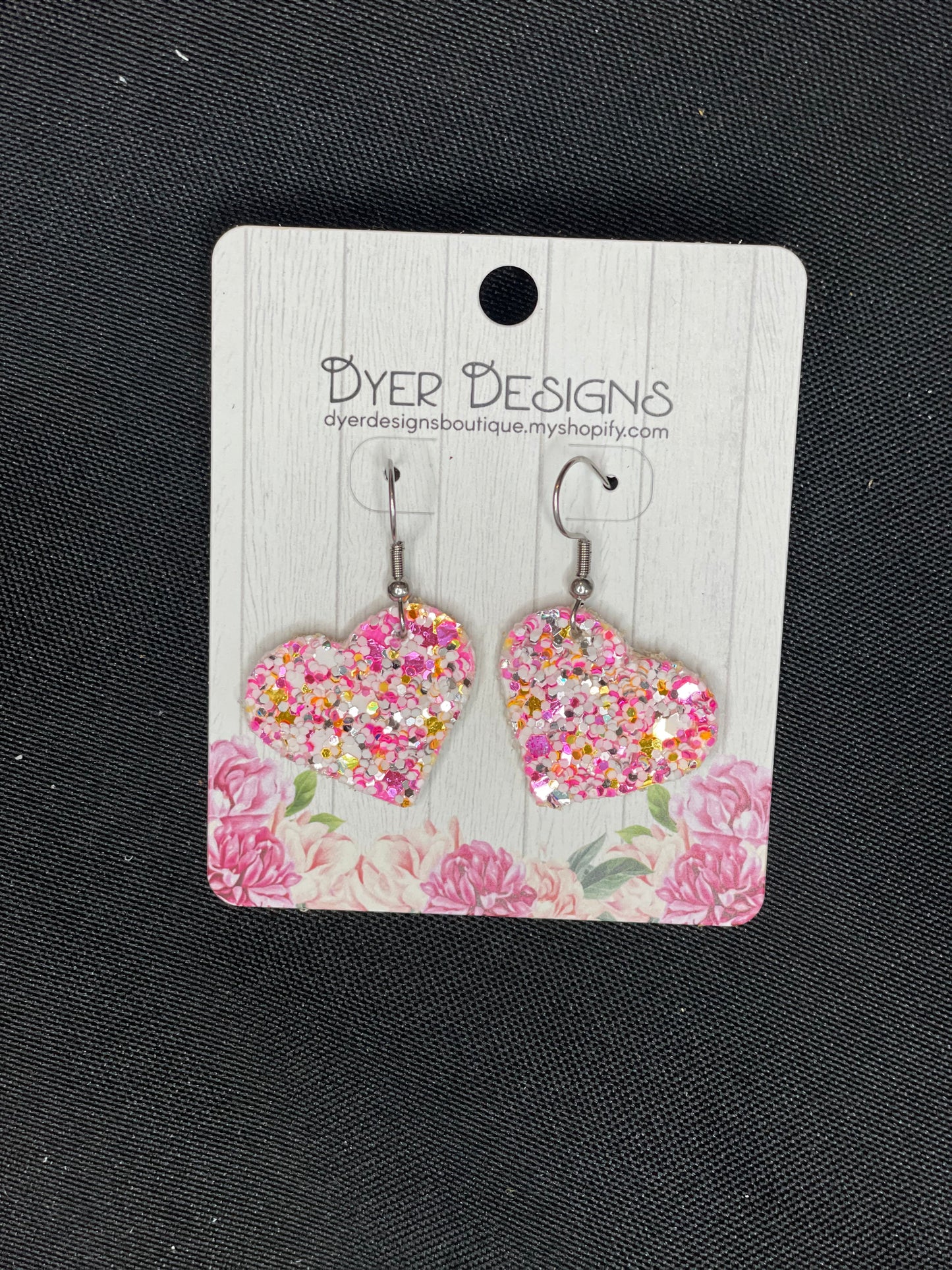 Valentine’s Cork Glitter heart earrings